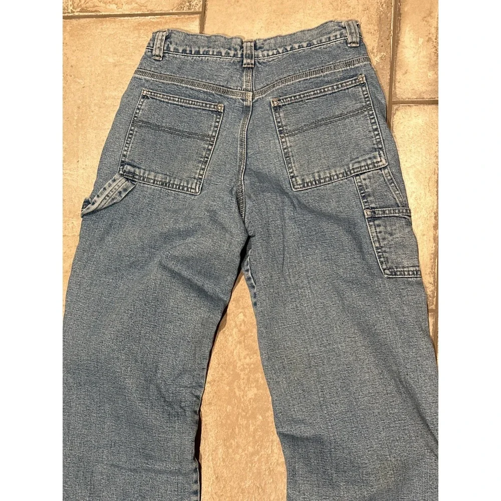 GAP Girls 16 Fleece Lined Carpenter Jeans 27x28 Women XS Y2K 90s Grunge Workwear